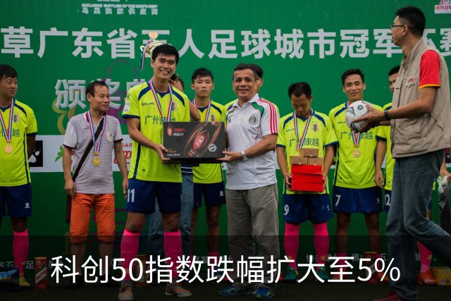 科创50指数跌幅扩大至5%